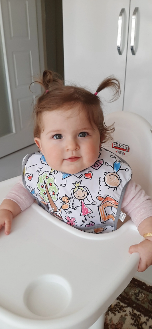 3-24 AY, Family, Sıvı Geçirmeyen, İlk Önlüğüm, Cepli, Cırtlı Mama Önlüğü, Önlük, Çok Amaçlı Beslenme Önlüğü