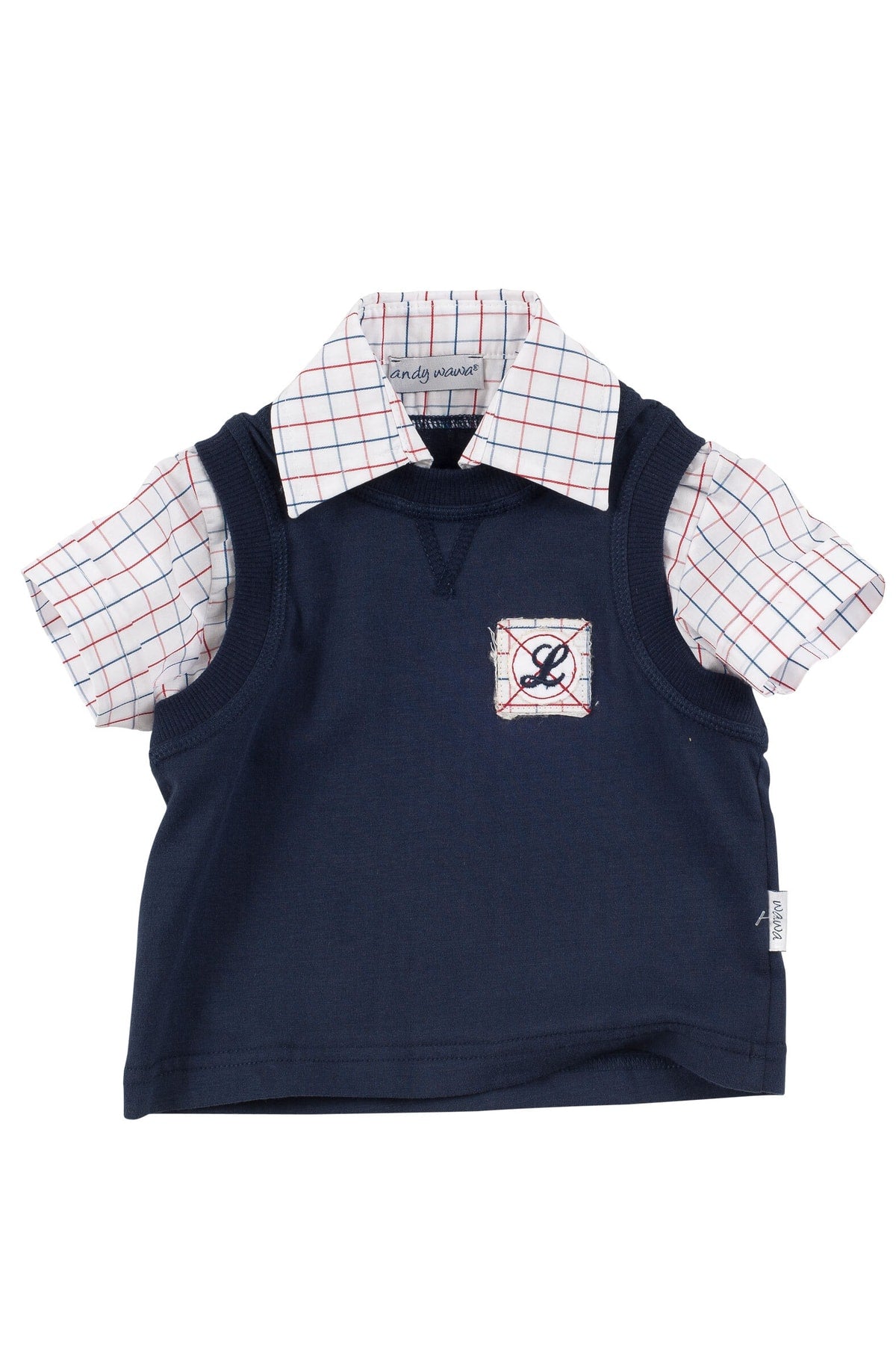 Andywawa Erkek Bebek Polo Yaka Kısa Kollu Tshirt, 25394