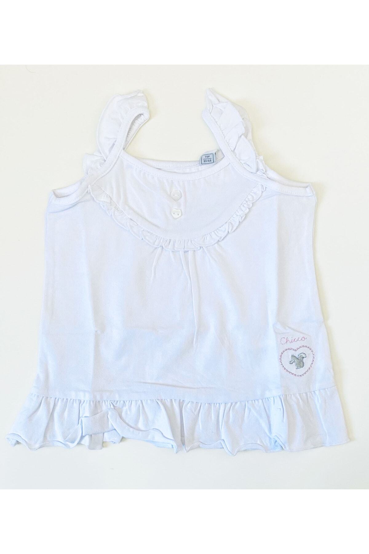 Chicco Kız Bebek Askılı Penye Bluz, 61540 33