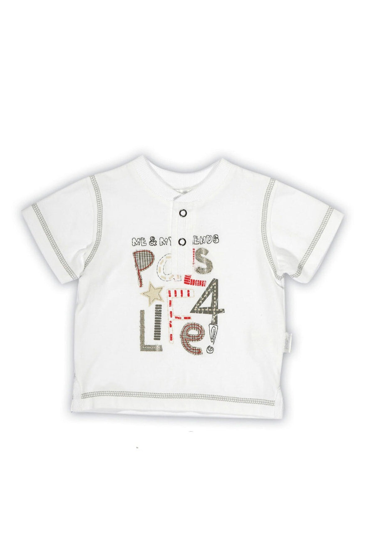 Andywawa 6-9 Ay, Tek Beden, Erkek Bebek Kısa Kollu Tshirt, 15280