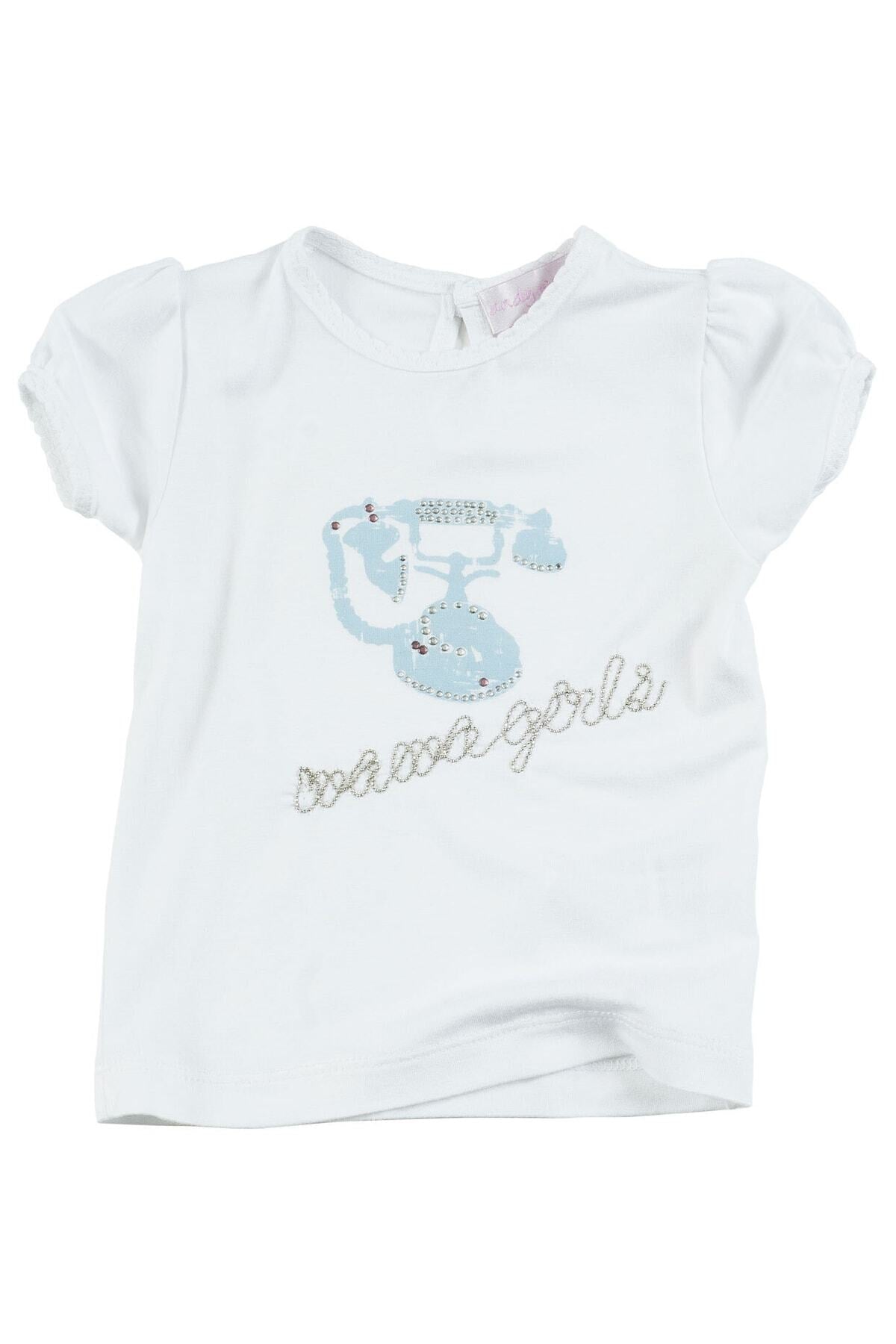 Andywawa Kız Bebek Kısa Kollu Penye T-shirt, 25883