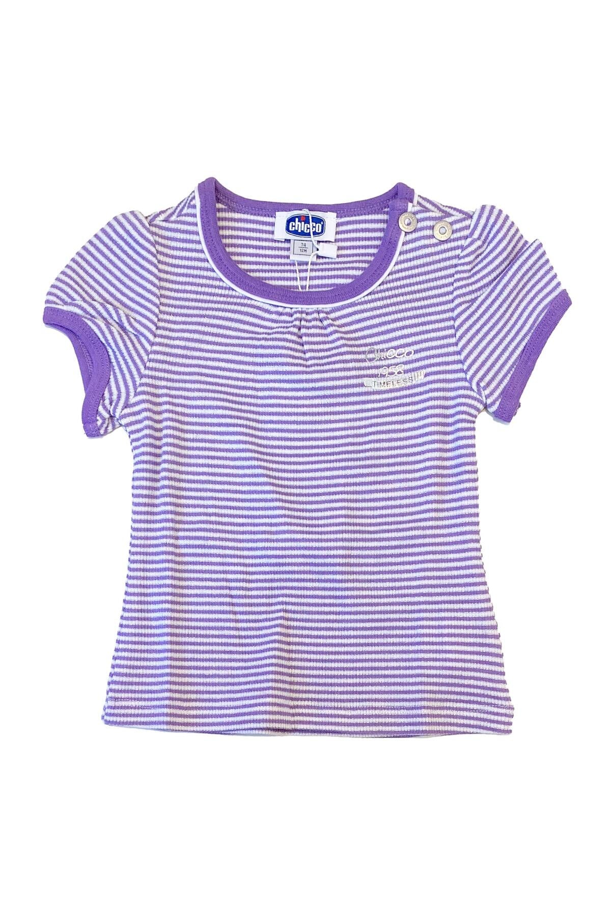 Chicco 9 - 12 Ay, Tek Beden, Kız Bebek Kaşkorse Kısa Kollu Tshirt, 26573 014