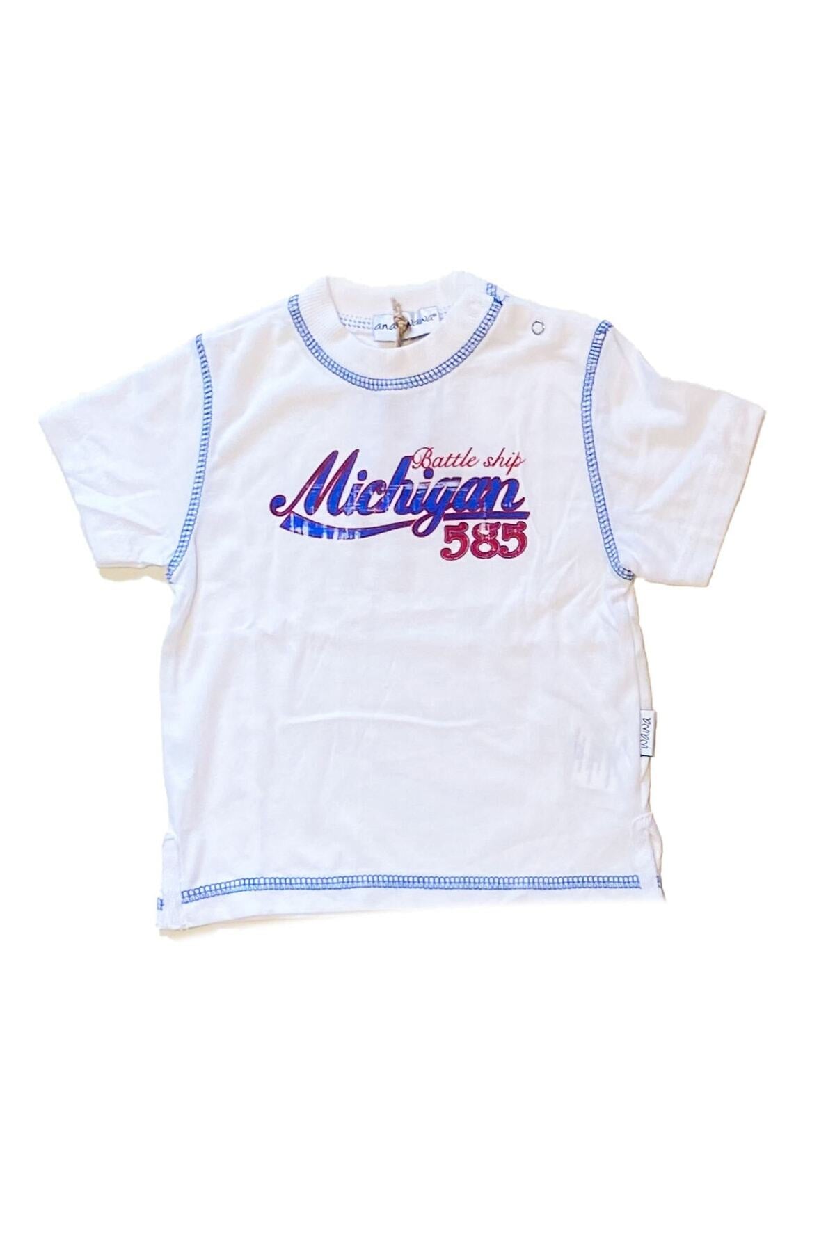 Andywawa 6-9 Ay, Tek Beden, Erkek Bebek Kısa Kollu Tshirt, 15708