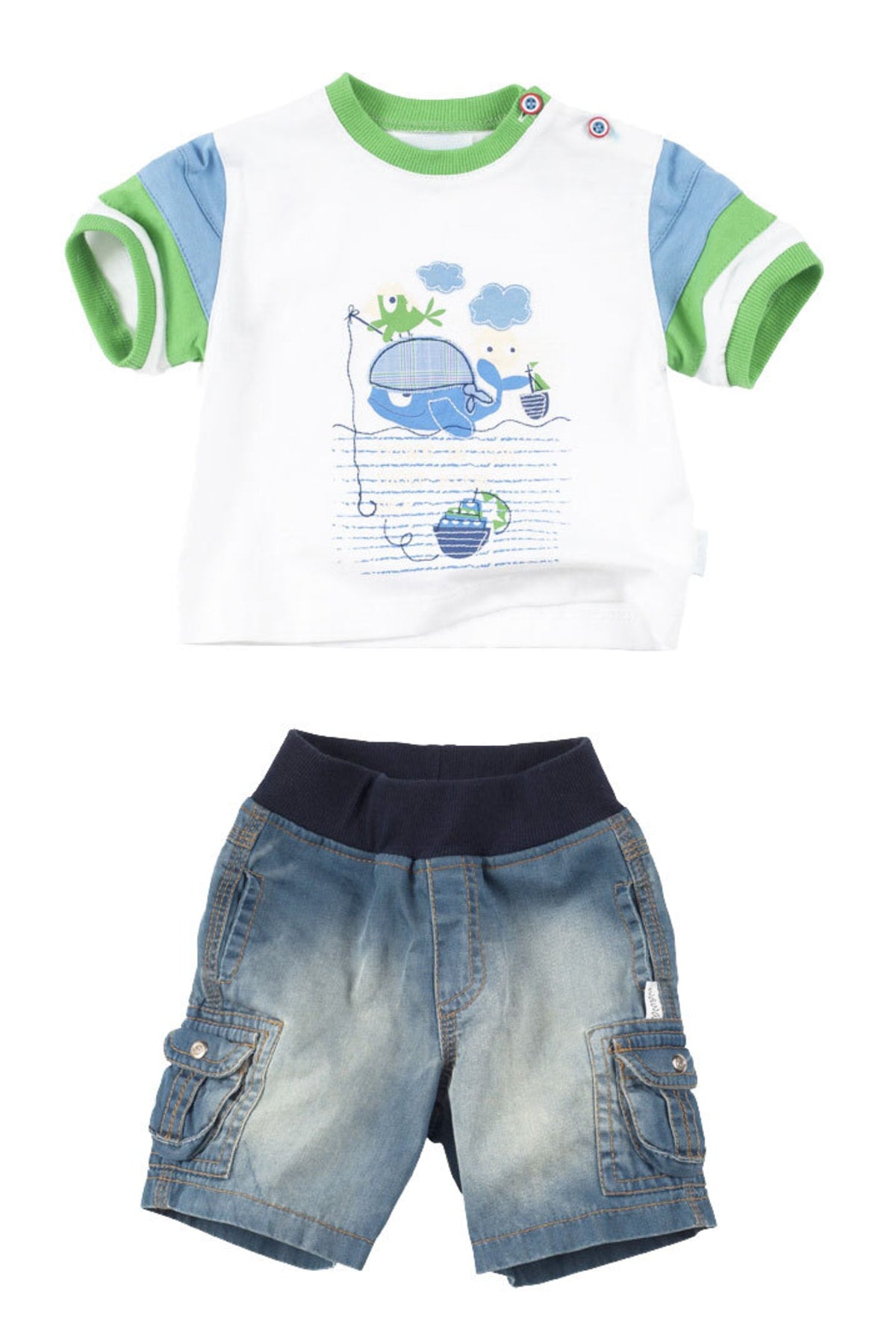 Andywawa Erkek Bebek Tshirt Ve Denim Bermuda Şort Takım, 25410 420