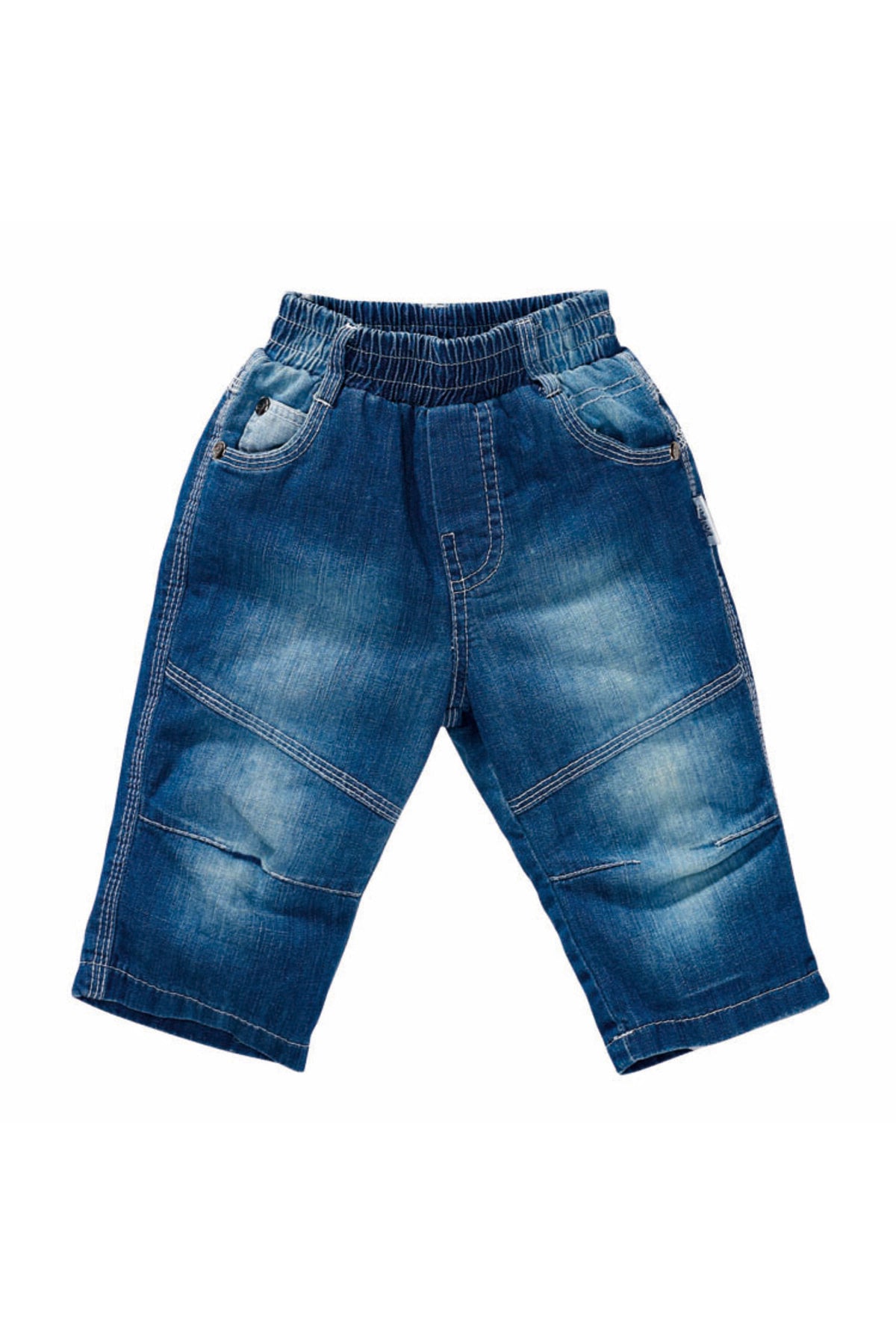 Andywawa Erkek Bebek Beli Lastikli Jean Kot Pantolon, 35246