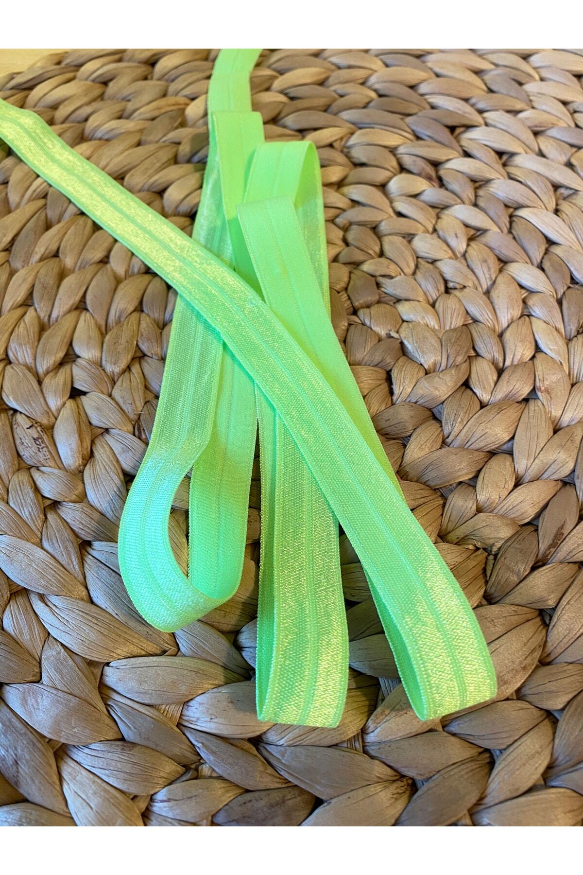 Baby Fehn, 2 ADET, toplam 2 m, Neon Yeşil Saç Bandı Için Lastik Turuncu, 1.6cm 1 metre 72361