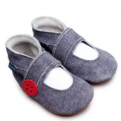2401,Mary Jane Button İnch Blue %100 Hakiki Deri, El Yapımı Bebek Çocuk Patik