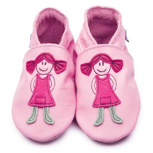 2658, Matilda Baby Pink İnch Blue %100 Hakiki Deri, El Yapımı Bebek Çocuk Patik