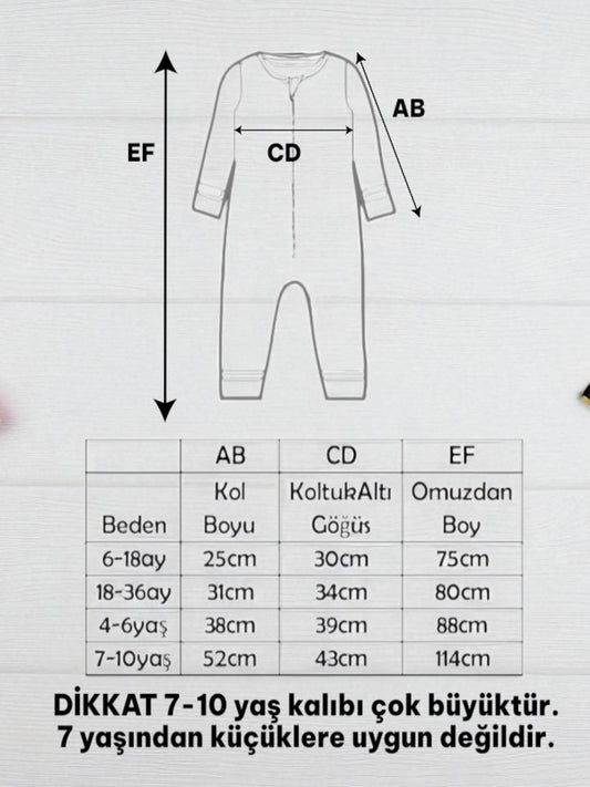 Nakışlı, Çift Taraflı Fermuarlı, Mikro Polar Bebek Çocuk Uyku Tulumu