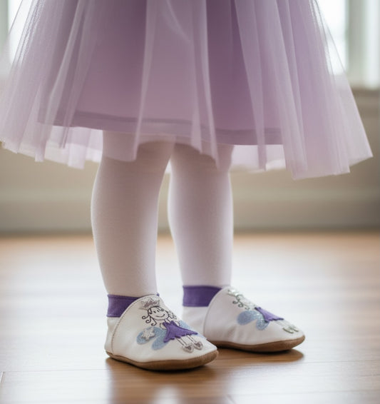 1467, Fairy Princess Whiteİnch Blue %100 Hakiki Deri, El Yapımı Bebek Çocuk Patik