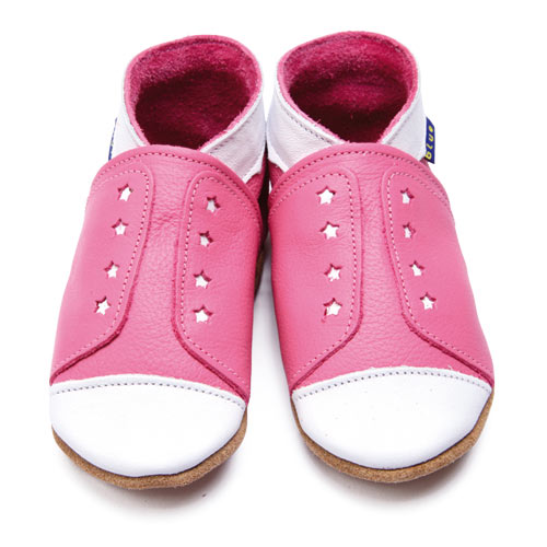 1509,Sneaker Rose Pink İnch Blue %100 Hakiki Deri, El Yapımı Bebek Çocuk Patik