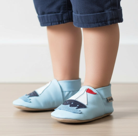 1580,Sailboat Baby Blue  Rose Ballet, İnch Blue %100 Hakiki Deri, El Yapımı Bebek Çocuk Patik