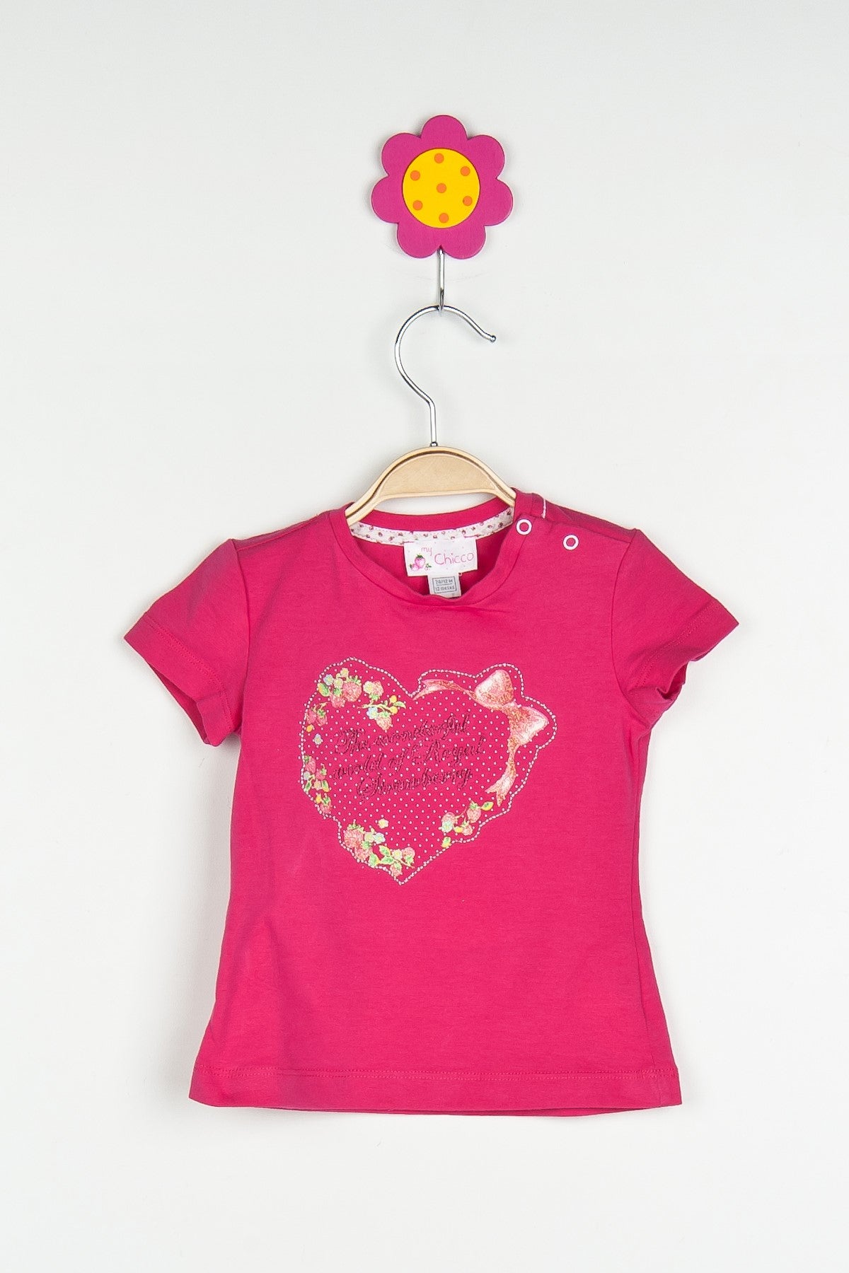 Chicco 18 Ay, Tek Beden, Fuşya Kız Çocuk T-shirt, 902648