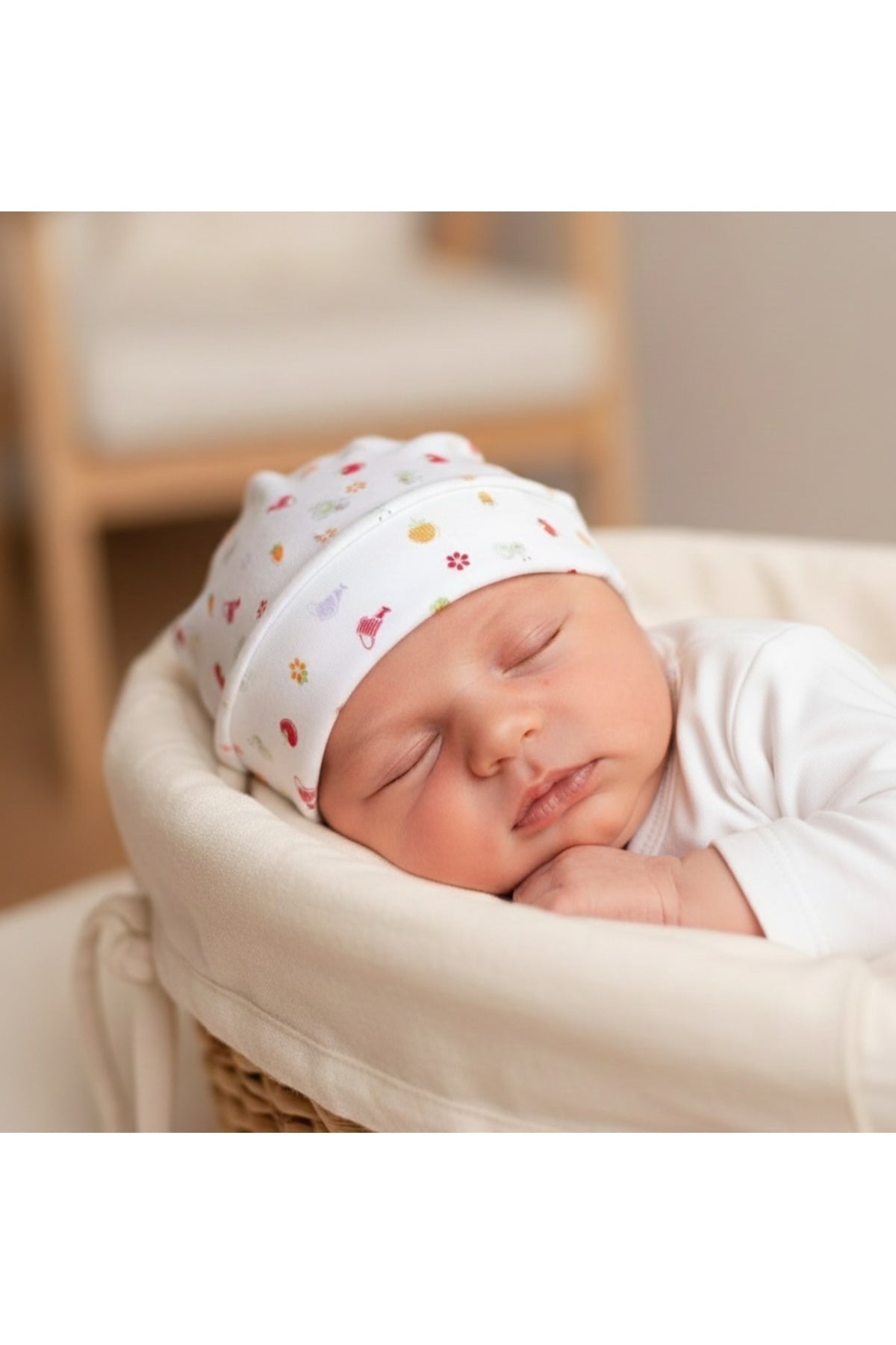 Chicco 2 ADET, Yeni Doğan, Kız Bebek Penye Şapka, 59676 015