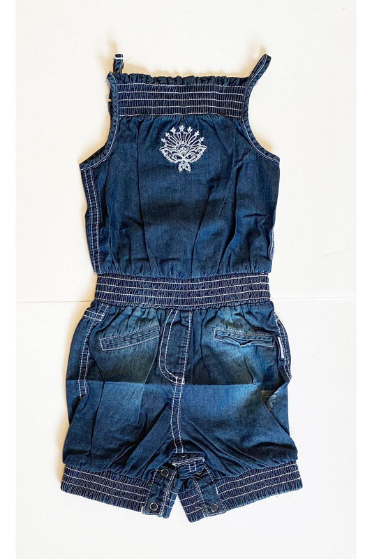 Andywawa Kız Bebek Askılı Ince Jean Kot Salopet Tulum, 25265