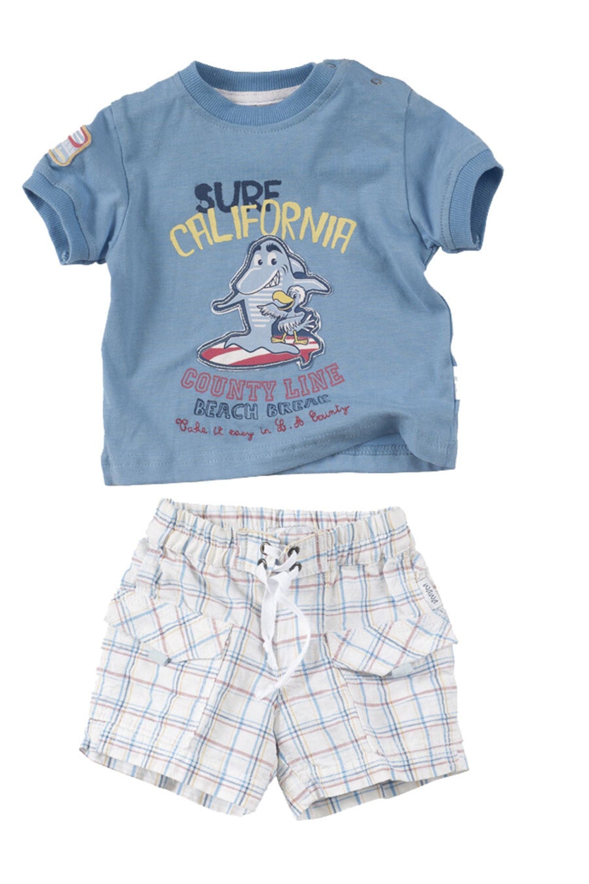 Andywawa 6-9 Ay, Tek Beden, Erkek Bebek Tshirt Ve Şort Bermuda Takım, 25606 600