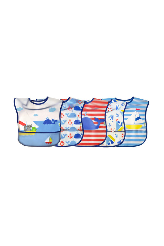 iplay, 12-24ay, Green Sprouts Cırtlı Mama Önlüğü 5'li Paket, Önlük 101258 612