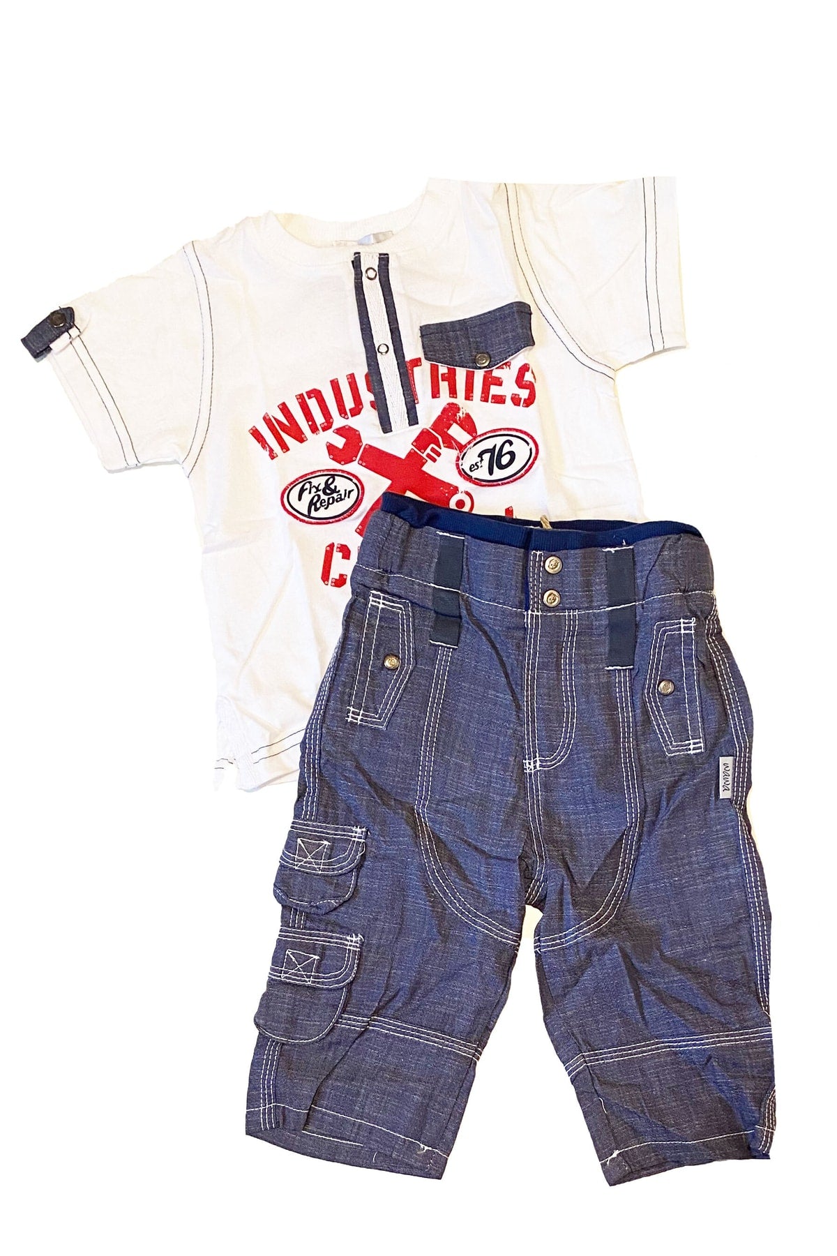 Andywawa Erkek Bebek Kısa Kollu Tshirt Ve Pantolon Takım, 25307 300