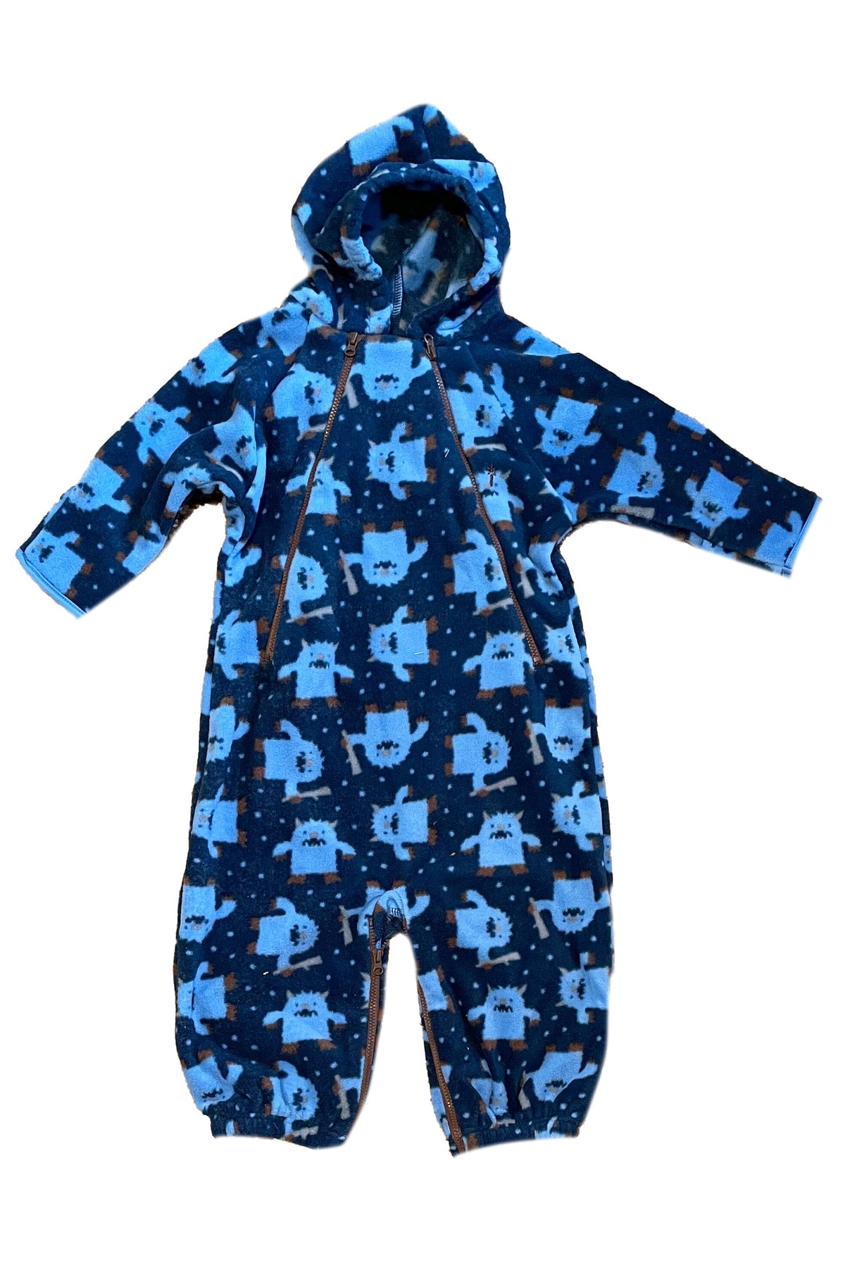 iplay, 3-6 Ay, Tek Beden, Erkek Bebek Eco Polar Kapüşonlu Astronot Tulum