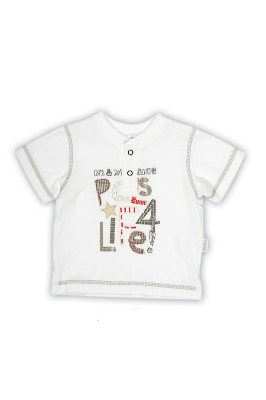 Andywawa 6-9 Ay, Tek Beden, Erkek Bebek Kısa Kollu Tshirt, 15280