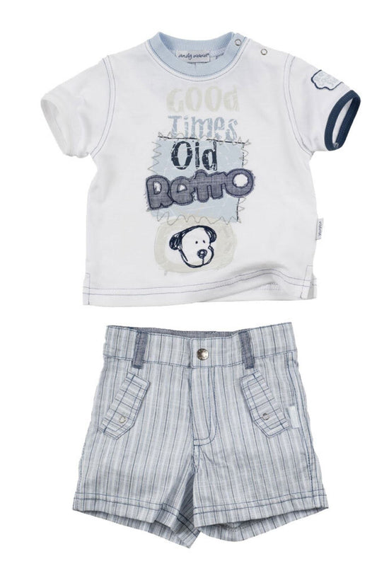 Andywawa 6-9 Ay, Tek Beden, Erkek Bebek Tshirt Ve Bermuda Şort Takım, 26059 057