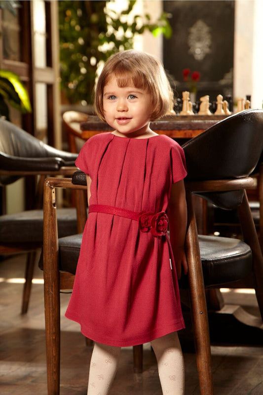 Andywawa 1-2 Yaş, Tek Beden, Kız Bebek Kısa Kollu Kışlık Elbise, 40490