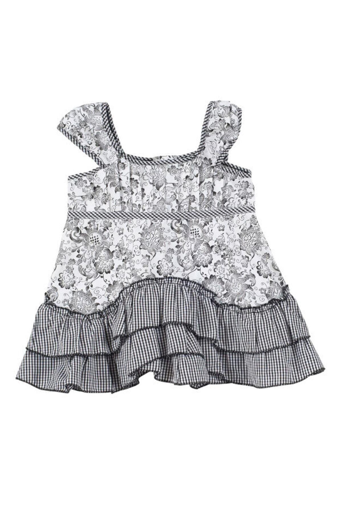 Andywawa Kız Bebek Askılı Poplin Yazlık Elbise, 25149