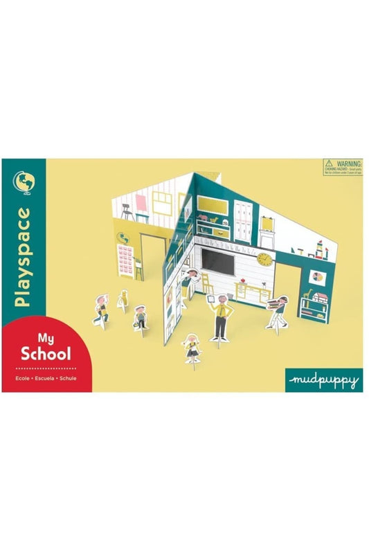 Mudpuppy, 3 Boyutlu Çocuk Oyun Maketi, School Okul, 4 Yaş Üstü 29676