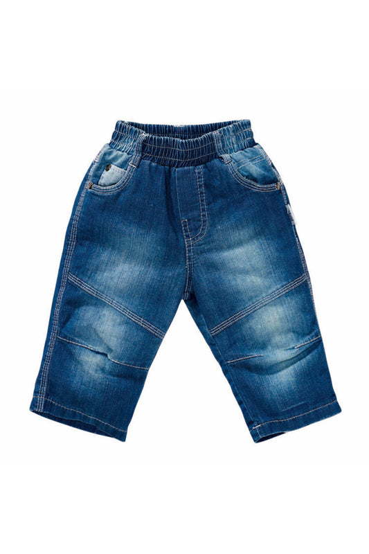 Andywawa Erkek Bebek Beli Lastikli Jean Kot Pantolon, 35246