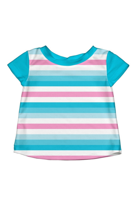iplay, 0-6 Ay, Tek Beden, Upf 50 Güneş Korumalı Kısa Kollu Bebek Deniz T-shirt
