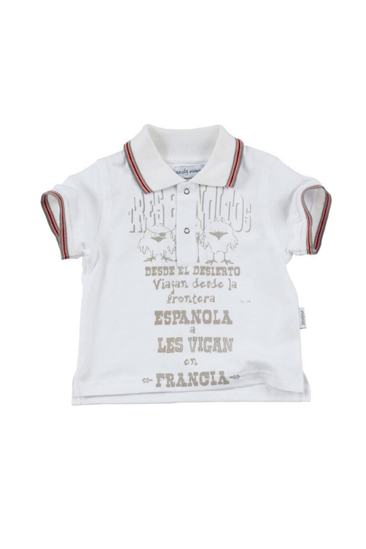 Andywawa 6-9 Ay, Tek Beden, Erkek Bebek Penye Kısa Kollu Tshirt, 25901