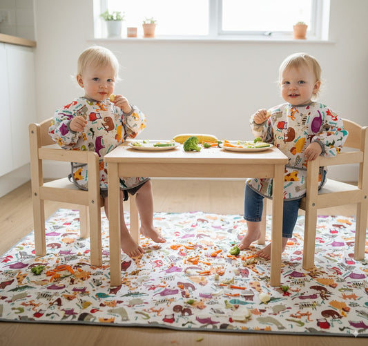 Zoo, Sıvı Geçirmeyen, Uzun Kollu, Cepli, Cırtlı Mama Önlüğü, Önlük, Çok Amaçlı Beslenme Önlüğü