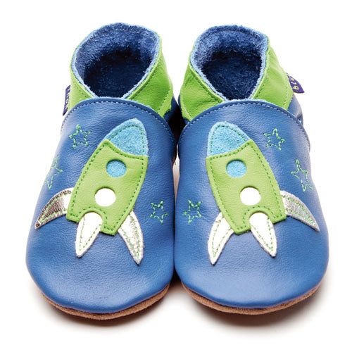 2118,Zoom Blue İnch Blue %100 Hakiki Deri, El Yapımı Bebek Çocuk Patik