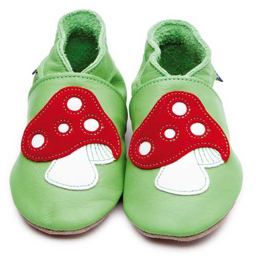 2356, Toadstool, İnch Blue %100 Hakiki Deri, El Yapımı Bebek Çocuk Patik