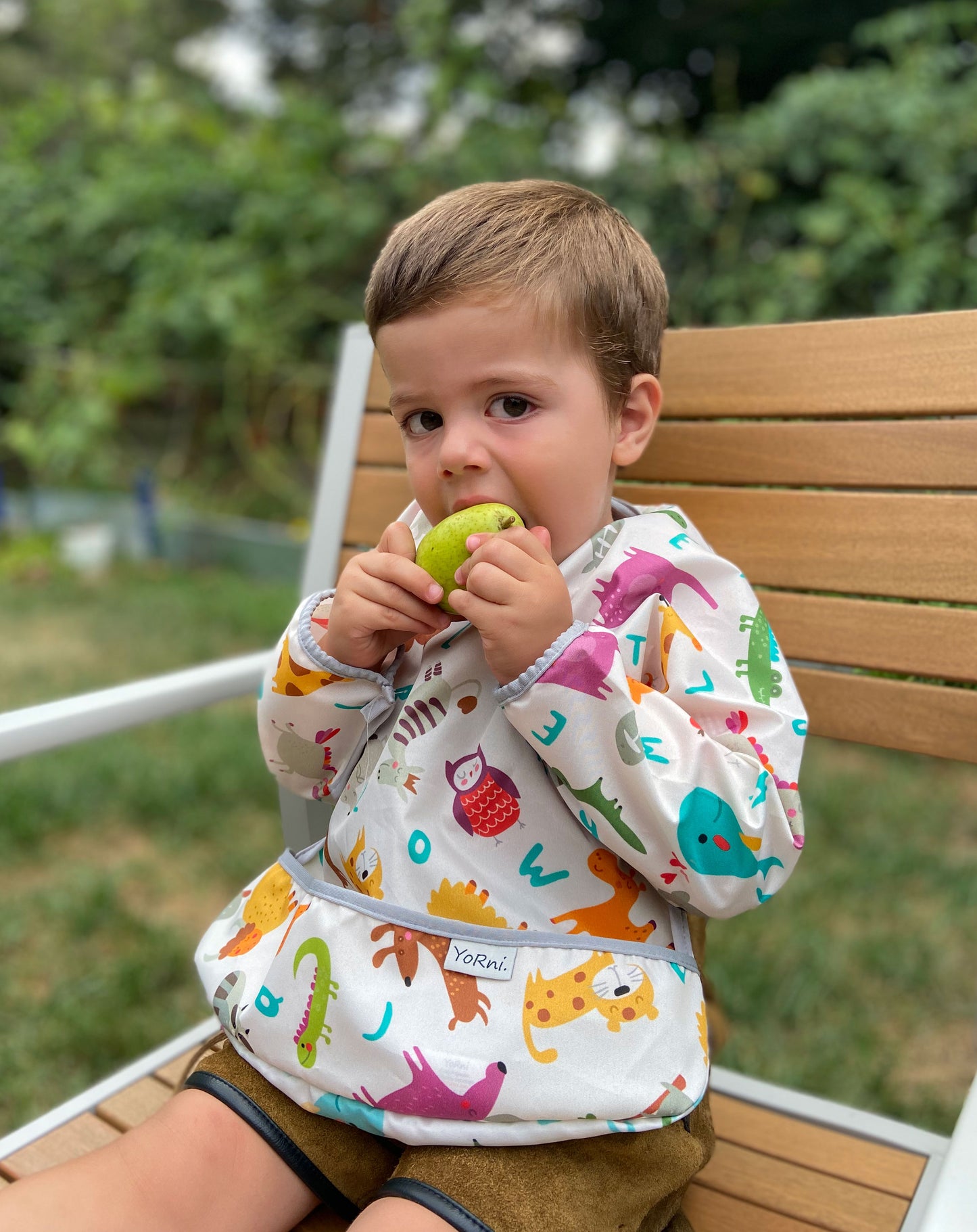 Zoo, Sıvı Geçirmeyen, Uzun Kollu, Cepli, Cırtlı Mama Önlüğü, Önlük, Çok Amaçlı Beslenme Önlüğü