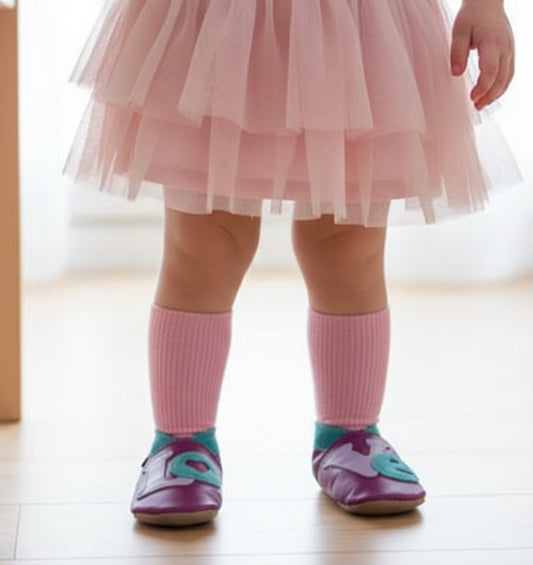 2545, Loveetter Rape İnch Blue %100 Hakiki Deri, El Yapımı Bebek Çocuk Patik