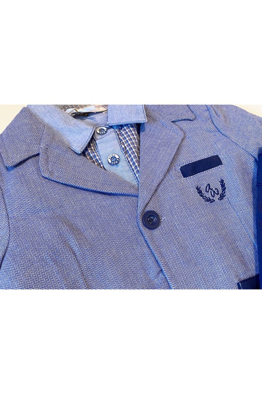 Andywawa 12-18 Ay, Tek Beden, Erkek Bebek Mevsimlik Ceket Gömlek Pantolon Takım, 62270