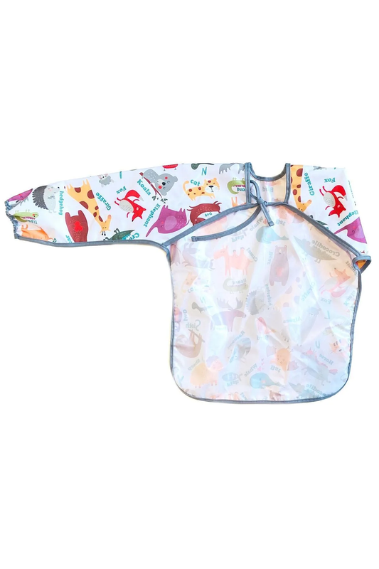 3-6 Yaş, Zoo, Sıvı Geçirmeyen, Boyundan BAĞCIKLI, Uzun Kollu, Cepli, Aktivite, Mama Önlüğü, Önlük, Çok Amaçlı Etkinlik ve Beslenme Önlüğü