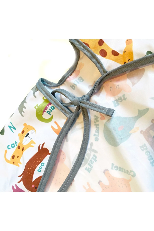3-6 Yaş, Zoo, Sıvı Geçirmeyen, Boyundan BAĞCIKLI, Uzun Kollu, Cepli, Aktivite, Mama Önlüğü, Önlük, Çok Amaçlı Etkinlik ve Beslenme Önlüğü