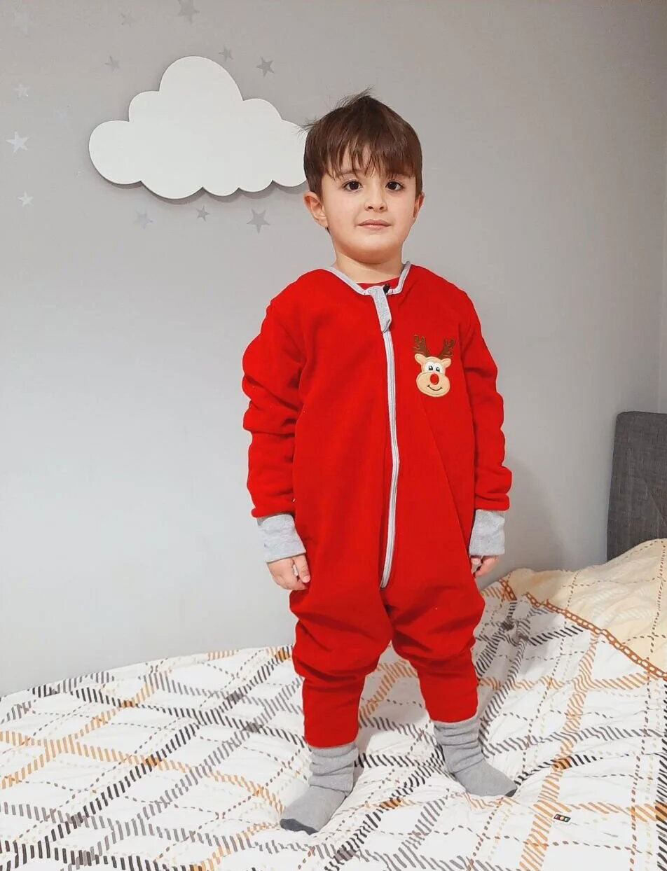 Nakışlı, Çift Taraflı Fermuarlı, Mikro Polar Bebek Çocuk Uyku Tulumu