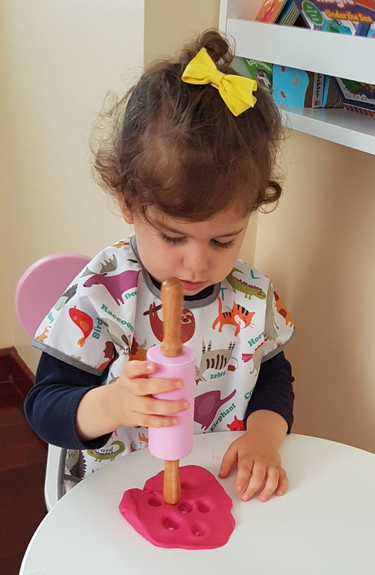 1-3 Yaş, Zoo, Sıvı Geçirmeyen, KISA Kollu, Cepli, Cırtlı Mama Önlüğü, Önlük, Çok Amaçlı Beslenme Önlüğü