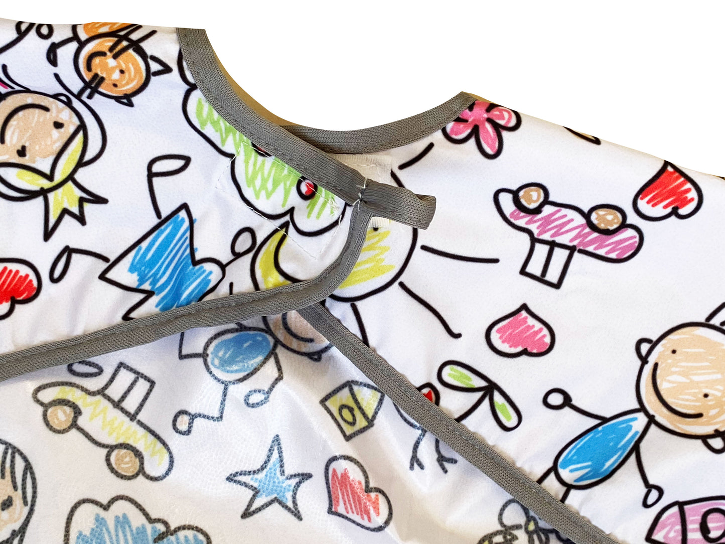 1-3 Yaş, Family, Sıvı Geçirmeyen, KISA Kollu, Cepli, Cırtlı Mama Önlüğü, Önlük, Çok Amaçlı Beslenme Önlüğü