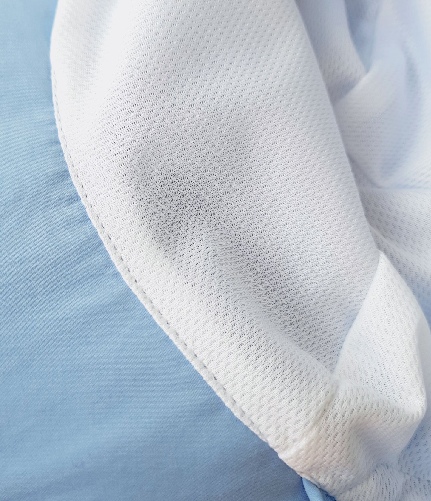 Mavi, Ense Korumalı, Boyundan Bağlamalı, Arkası Ayar Tokalı, Astarlı Çocuk Bebek Güneş Şapka