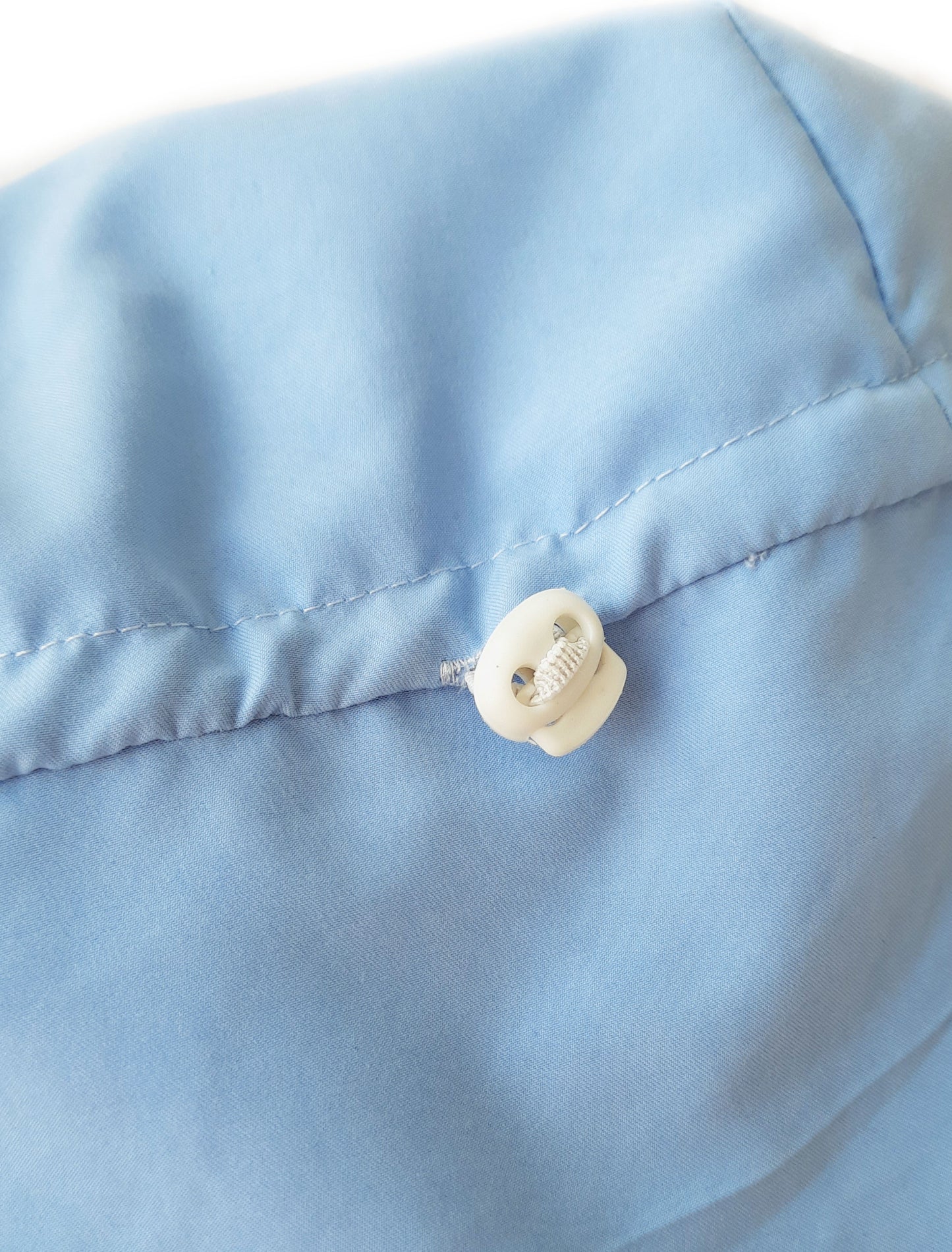 Mavi, Ense Korumalı, Boyundan Bağlamalı, Arkası Ayar Tokalı, Astarlı Çocuk Bebek Güneş Şapka