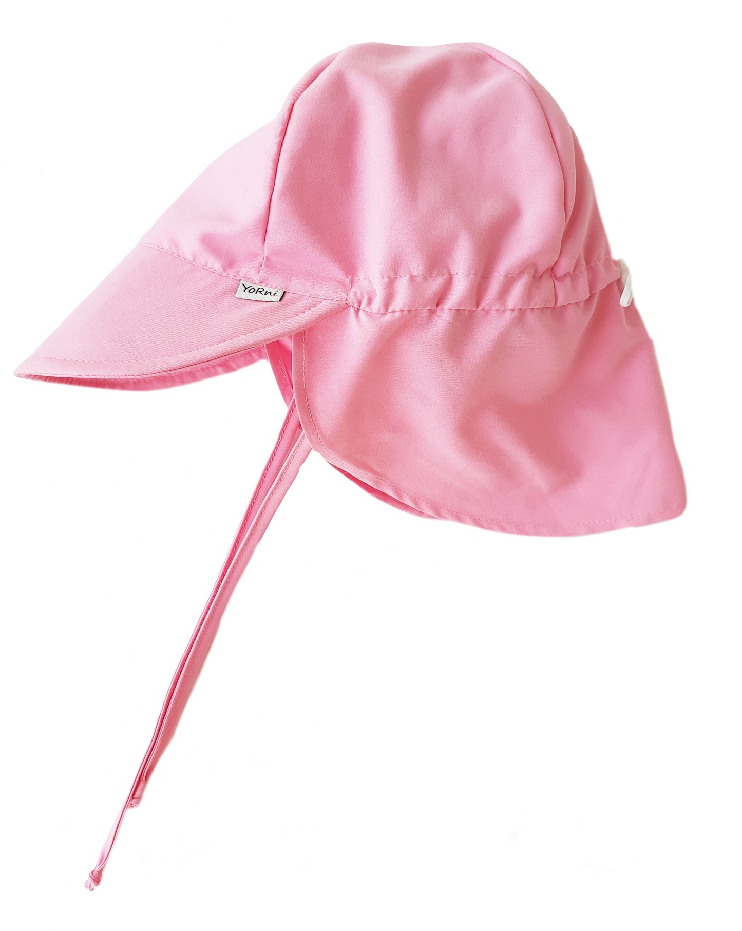 Pembe, Ense Korumalı, Boyundan Bağlamalı, Arkası Ayar Tokalı, Astarlı Çocuk Bebek Güneş Şapka