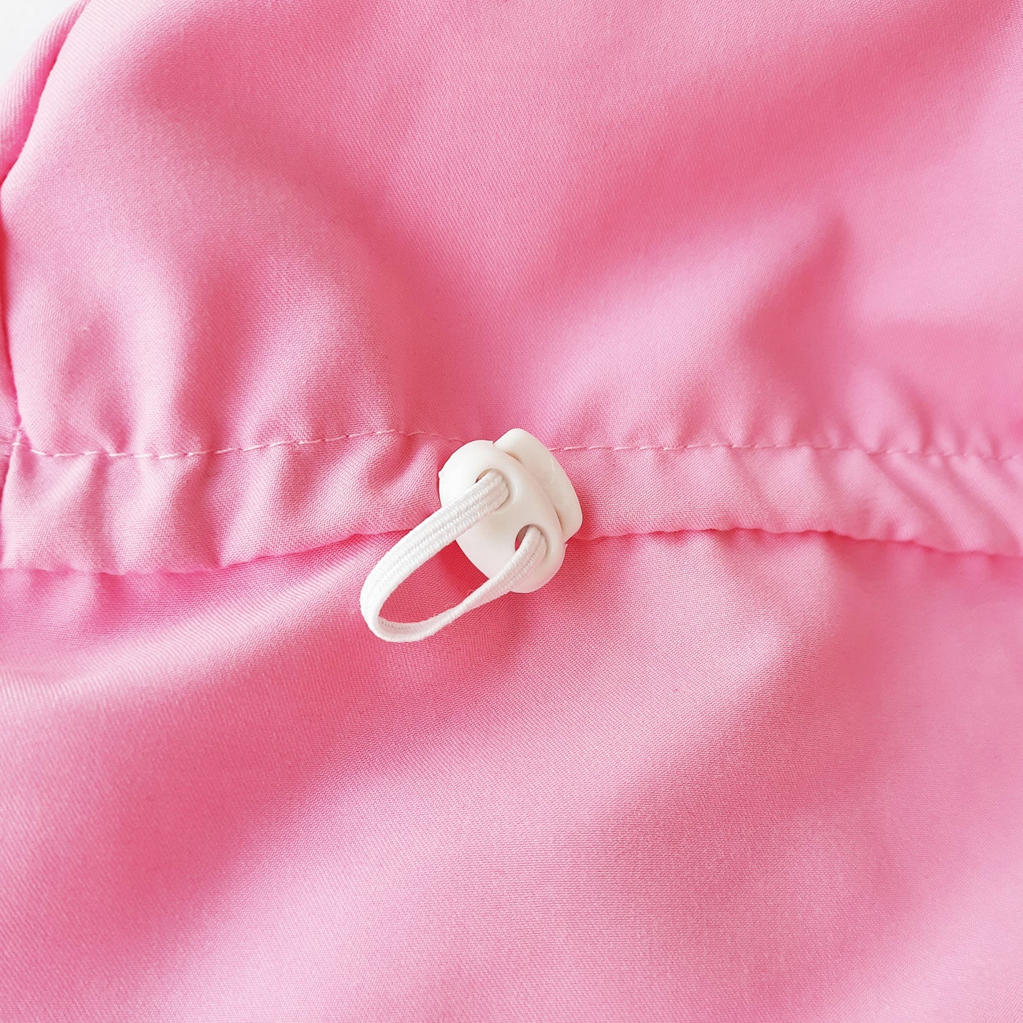 Pembe, Ense Korumalı, Boyundan Bağlamalı, Arkası Ayar Tokalı, Astarlı Çocuk Bebek Güneş Şapka