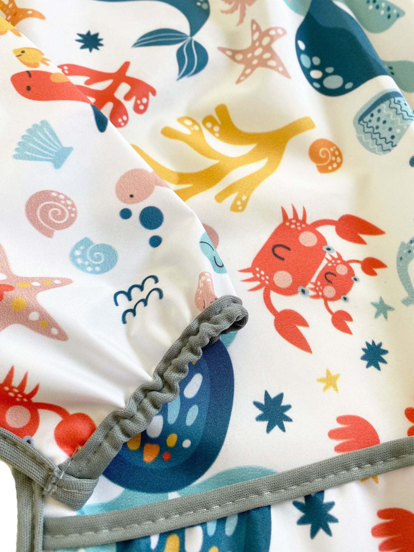 Ocean, Sıvı Geçirmeyen, Uzun Kollu, Cepli, Cırtlı Mama Önlüğü, Önlük, Çok Amaçlı Beslenme Önlüğü