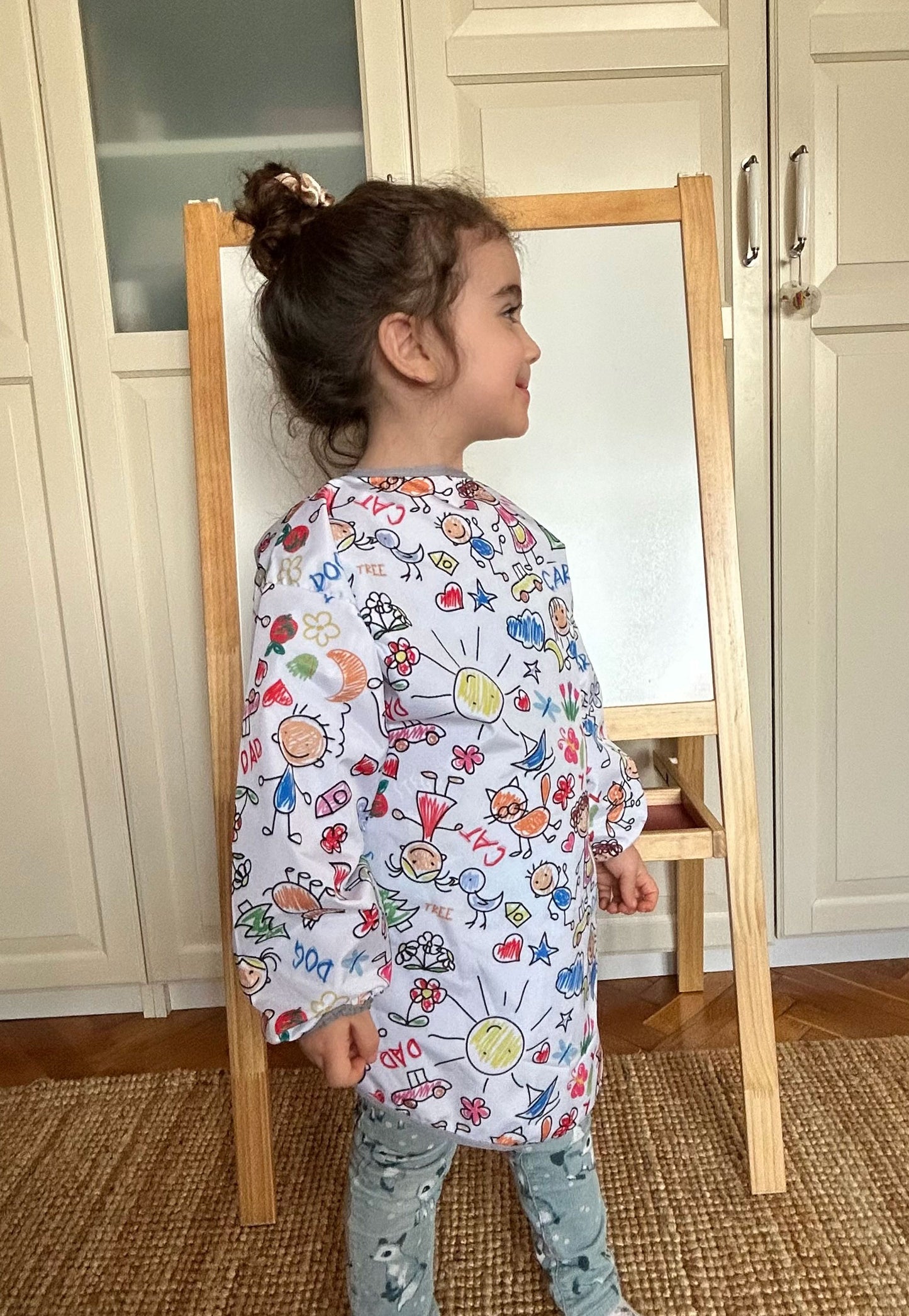 Family, Sıvı Geçirmez, Cırtlı, Uzun Kollu Çocuk Faaliyet, Etkinlik, Aktivite, Boyama Önlüğü, Önlük