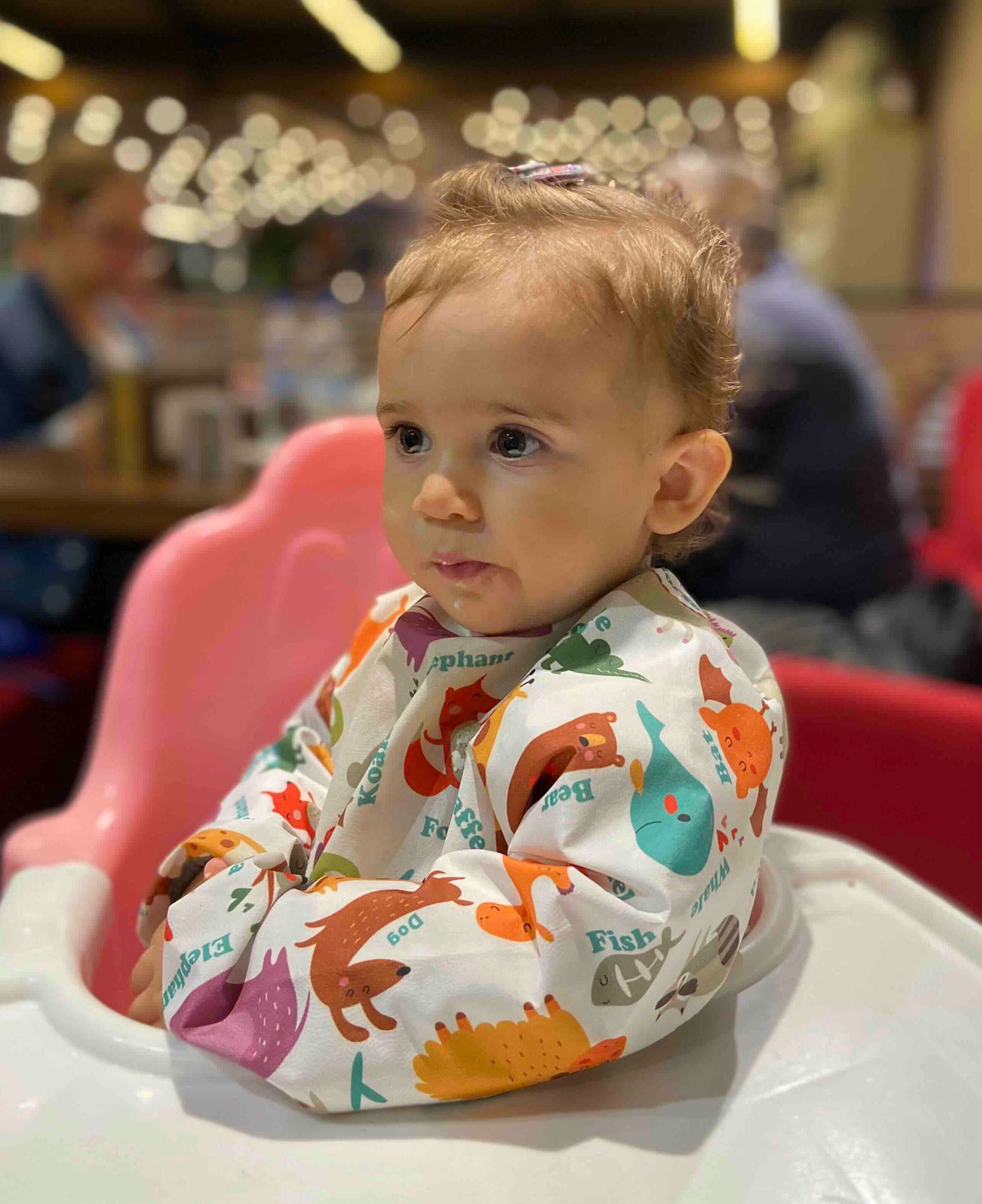 Zoo, Sıvı Geçirmeyen, Uzun Kollu, Cepli, Cırtlı Mama Önlüğü, Önlük, Çok Amaçlı Beslenme Önlüğü