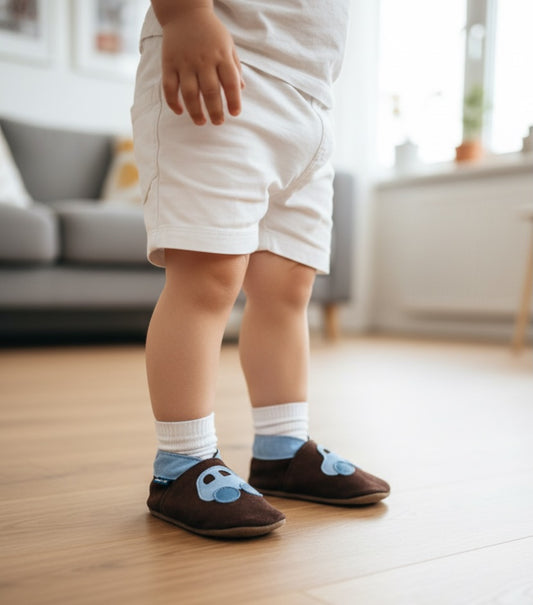 DP16, Car Choc Blue İnch Blue %100 Hakiki Deri, El Yapımı Bebek Çocuk Patik